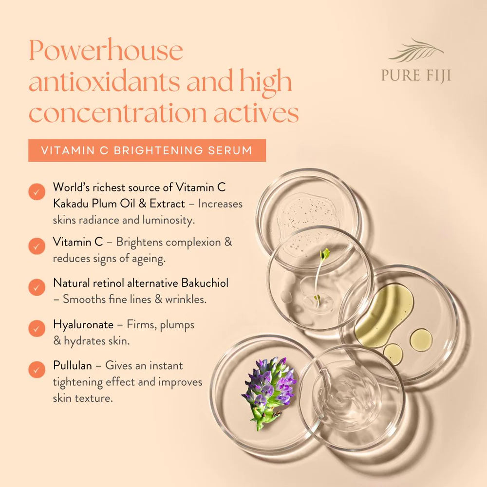 KAKADU SUPER VITAMIN C BRIGHTENING SERUM WITH HYALURONATE + BAKUCHIOL