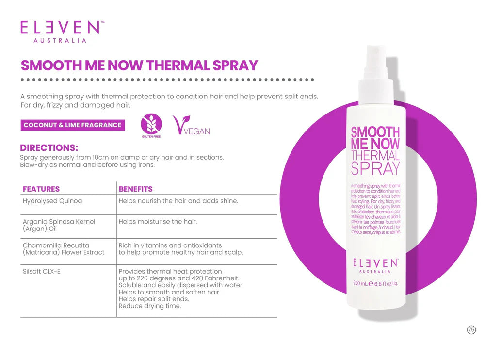 Eleven Australia Smooth Me Now Thermal Spray 200ml