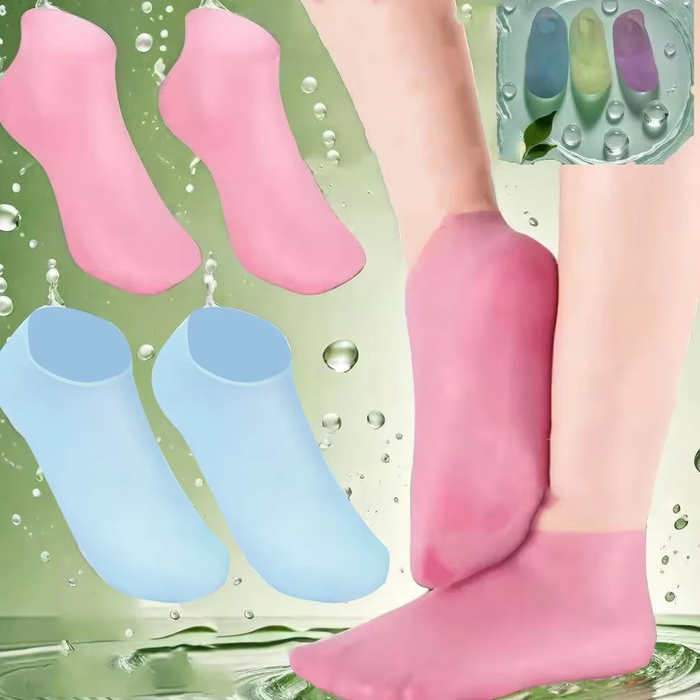 Silicone Moisturizing Socks Reusable anti Cracking Moisturizing Elastic Socks Foot Mask Cracked Dead Skin Remove Pedicure Tools