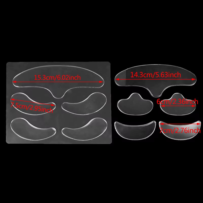 5Pcs Face Forehead Neck Eye anti Wrinkle Aging Care Sticker Pad Patch Reusable anti Wrinkle Silicone Patches Skin Lifting Tool