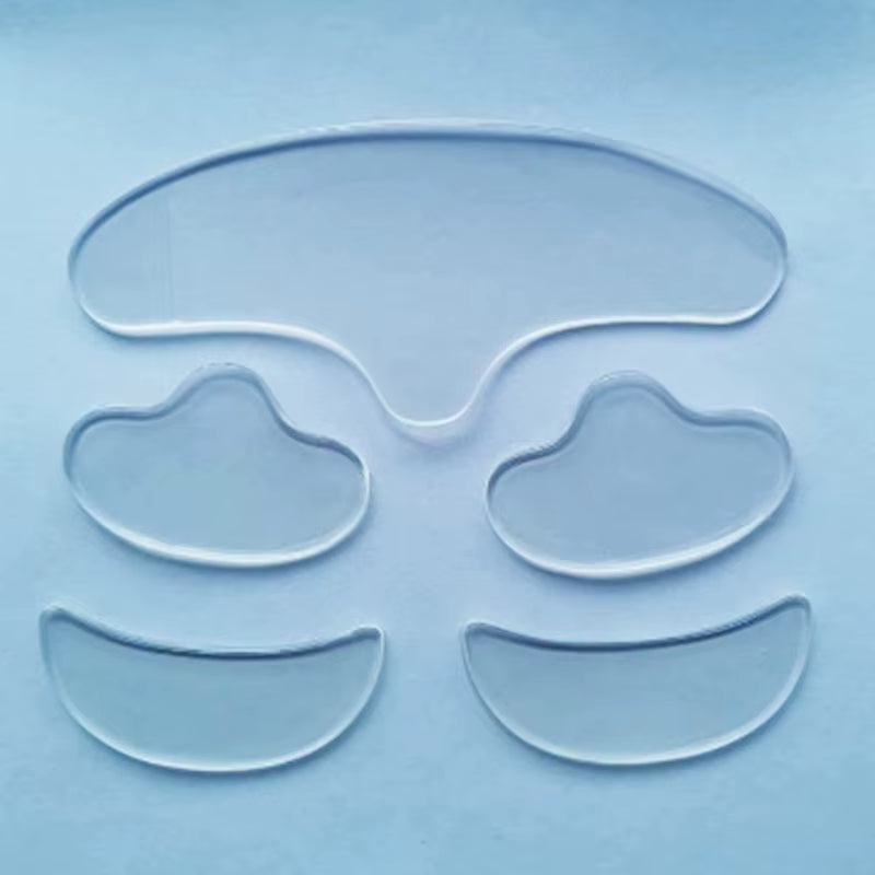 5Pcs Face Forehead Neck Eye anti Wrinkle Aging Care Sticker Pad Patch Reusable anti Wrinkle Silicone Patches Skin Lifting Tool